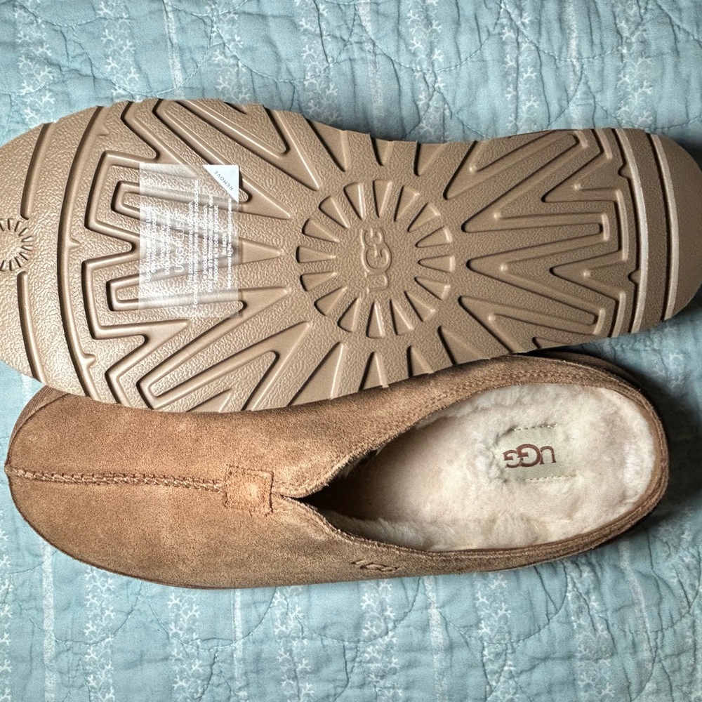 UGG Tan Suede Slip-On Loafers